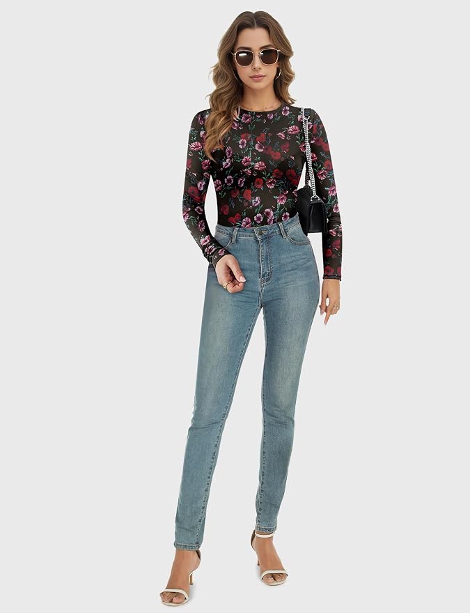 Black Print Flower