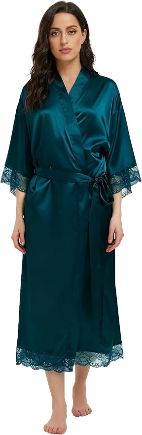 Lace Trim Peacock Blue, No Pockets