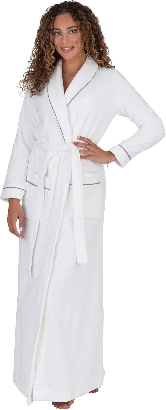 White With Gray Piping