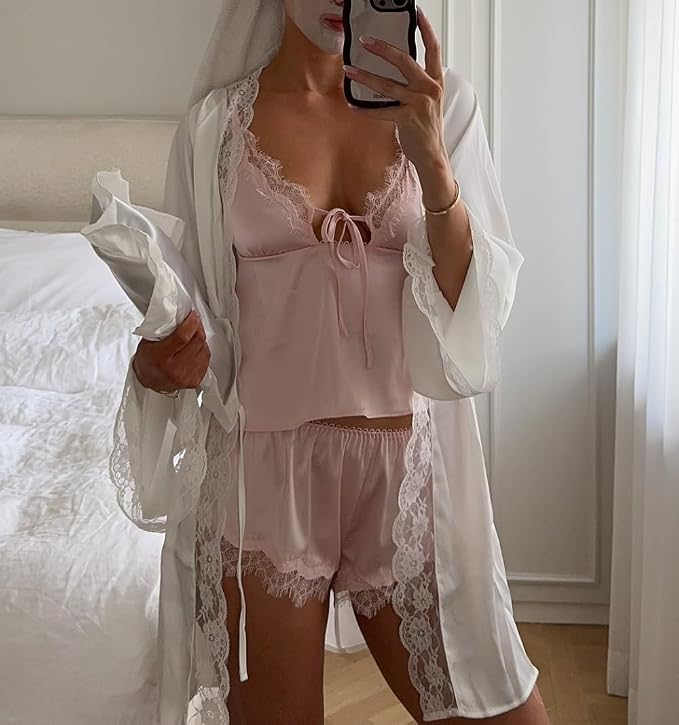 Lace Trim Pink