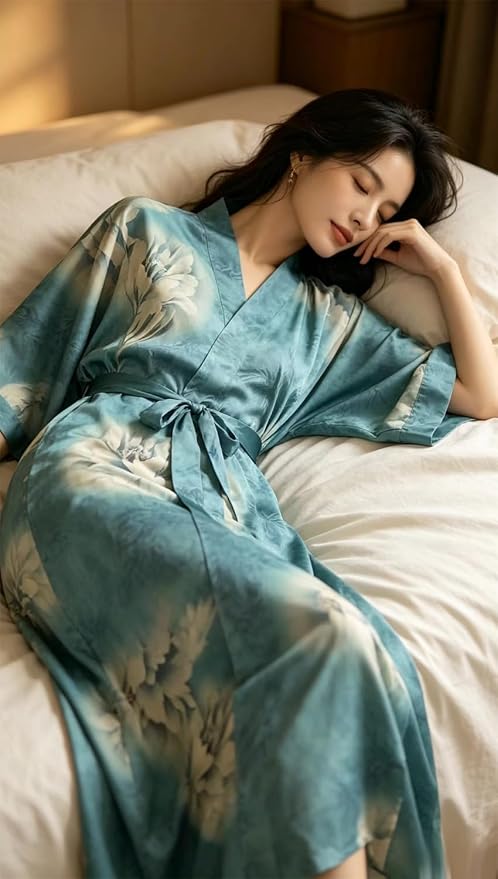 Pocket Cherry Blossoms - Blue Green