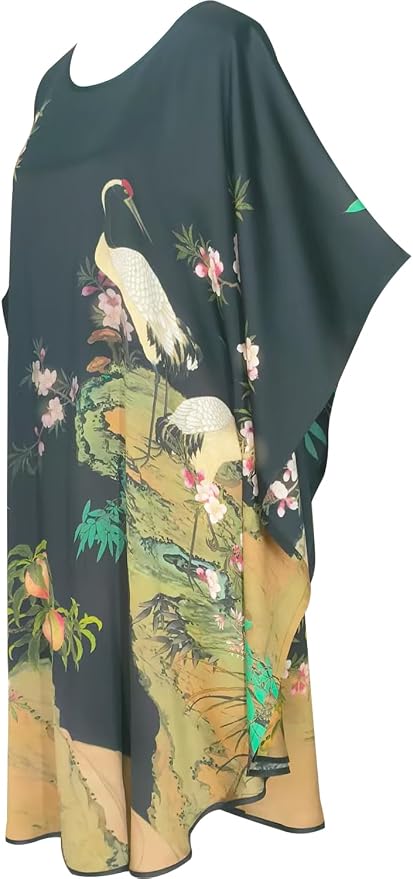 Crane Peach Blossom Painting - Black