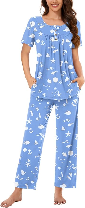 Short Ocean Pattern-blue