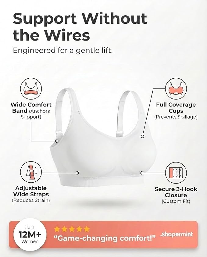 White, Adjustable Straps