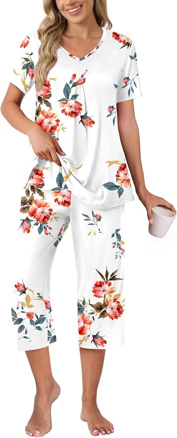 Pleated Floral White