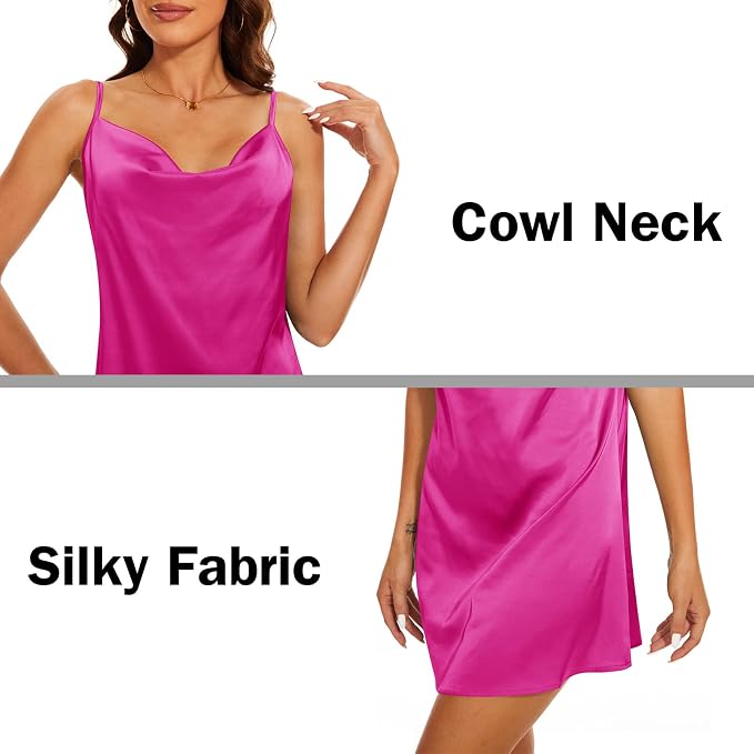 Cowl Neck-hotpink