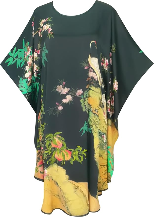 Crane Peach Blossom Painting - Black