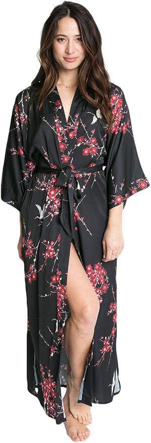 Cherry Blossom & Crane - Black