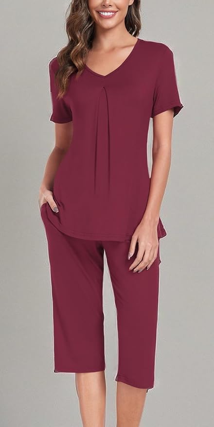 Pleated Wine Red