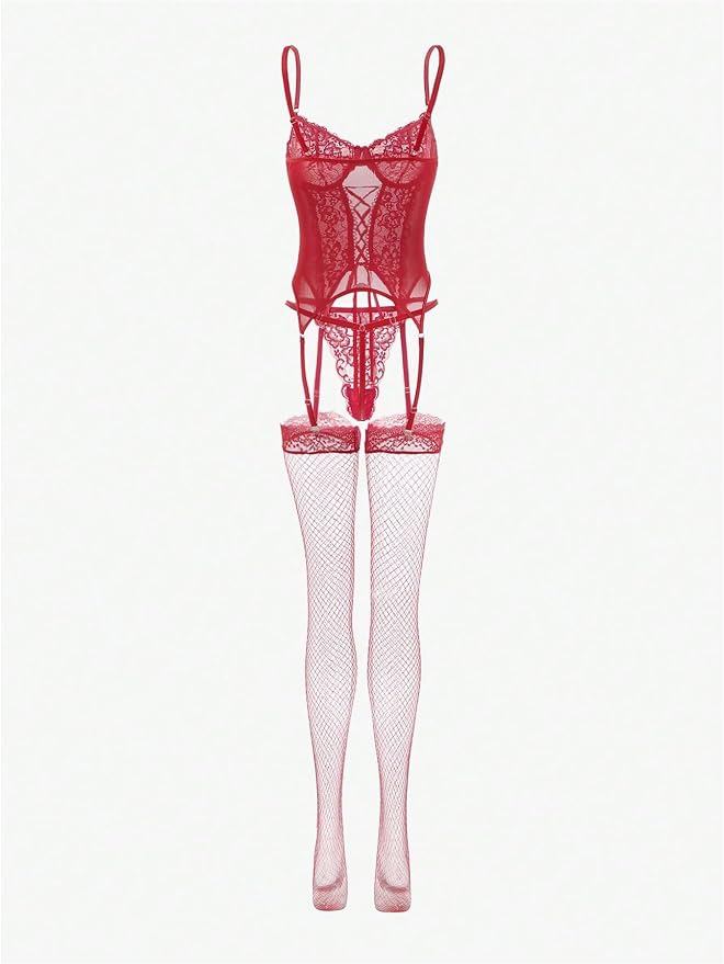 Red Lace Solid