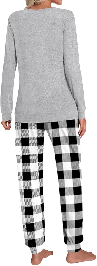 Grey+black White Plaid