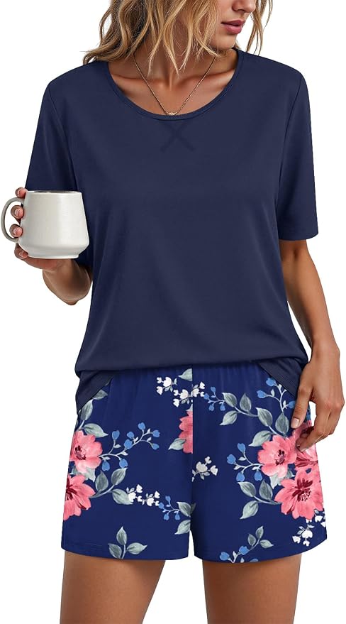 Navy Blue+floral