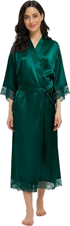 Lace Trim Emerald Green, No Pockets