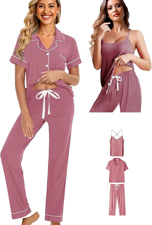 Dusty Rose With White Color Piping