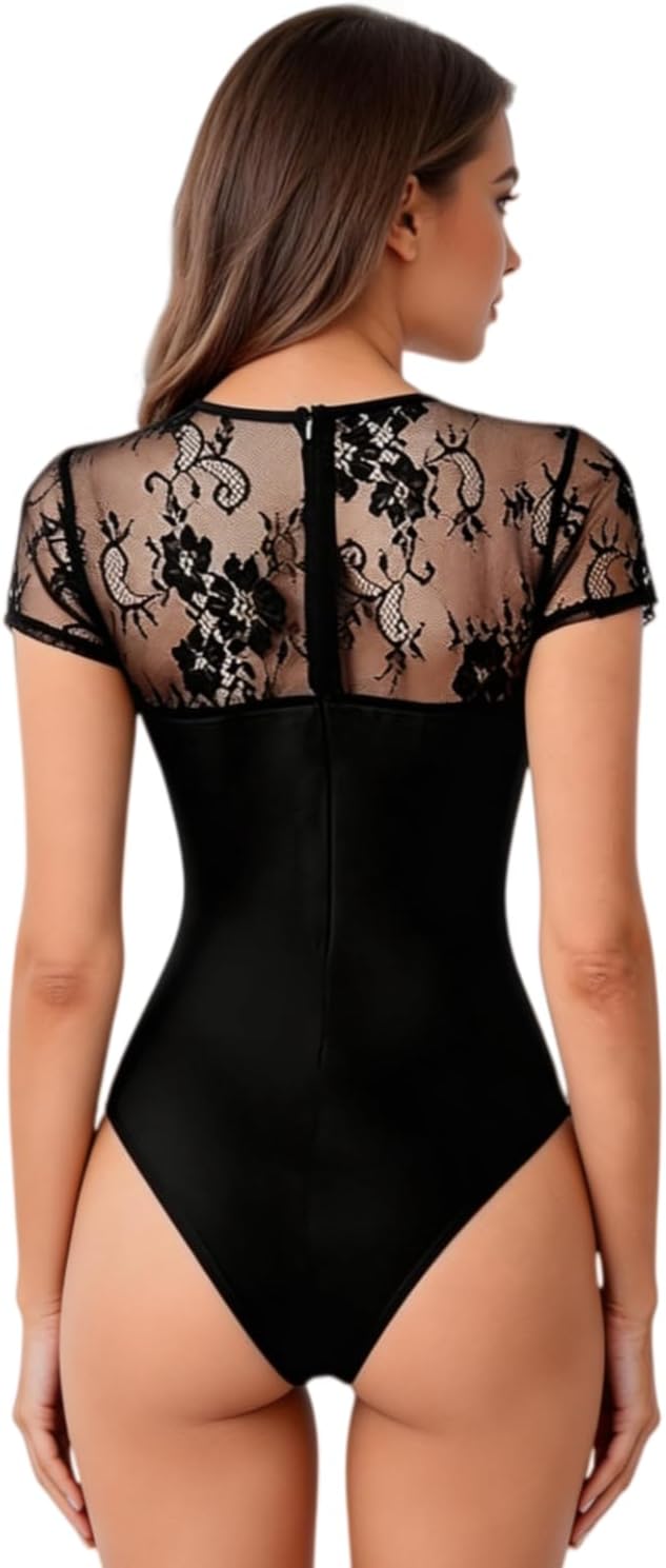 A Black Lace Short Sleeve