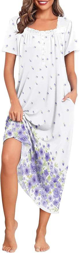 White With Purple Flower