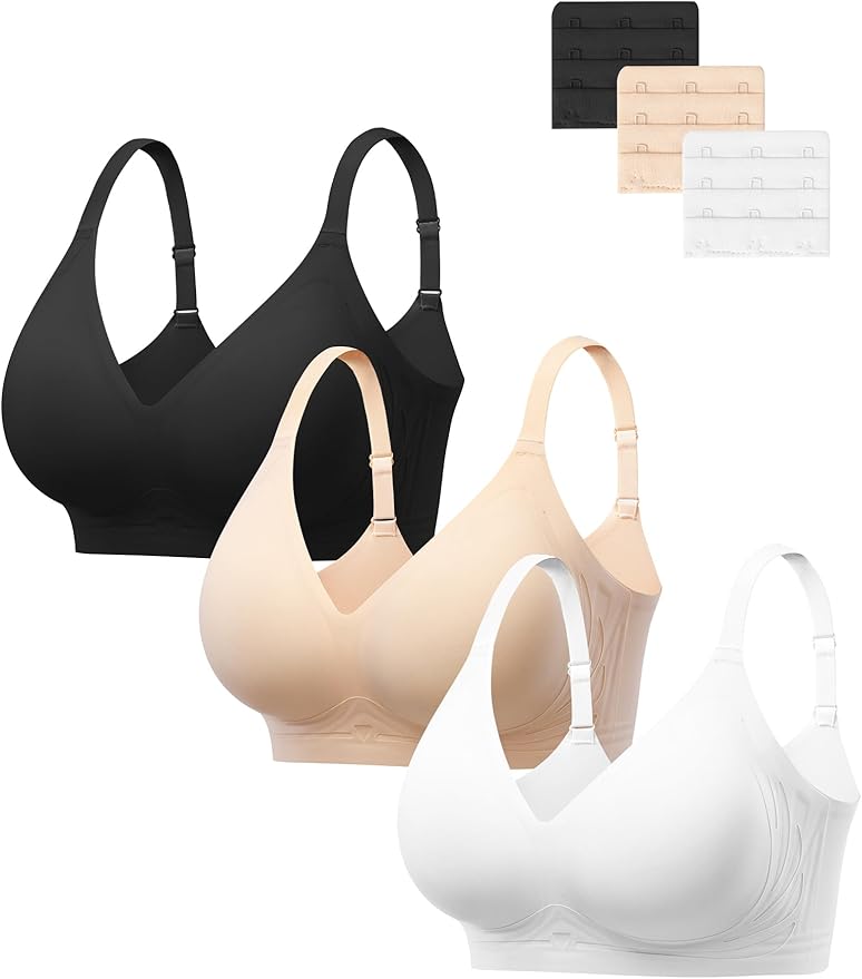 E: 3pack(black/Nude/White)