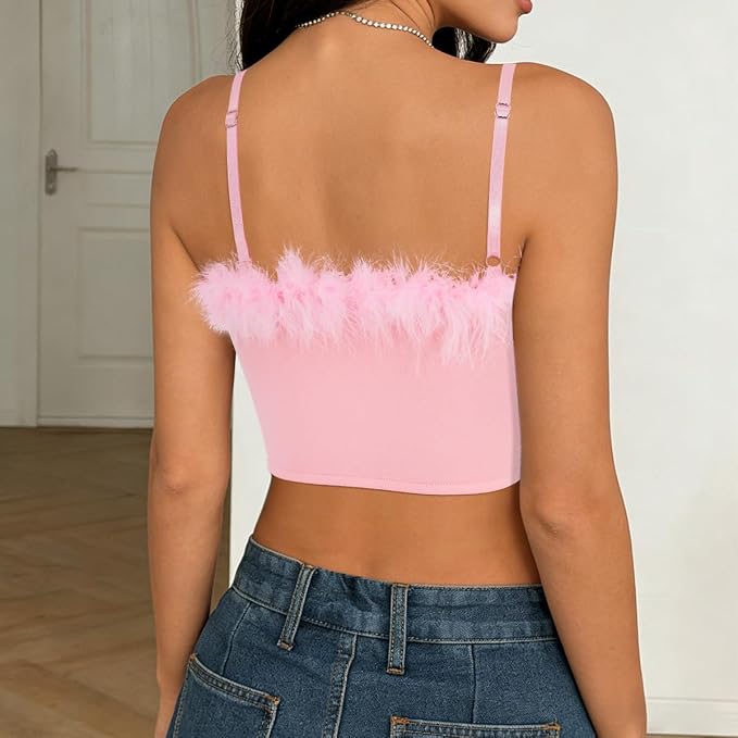 Rhinestone Tassel Pink
