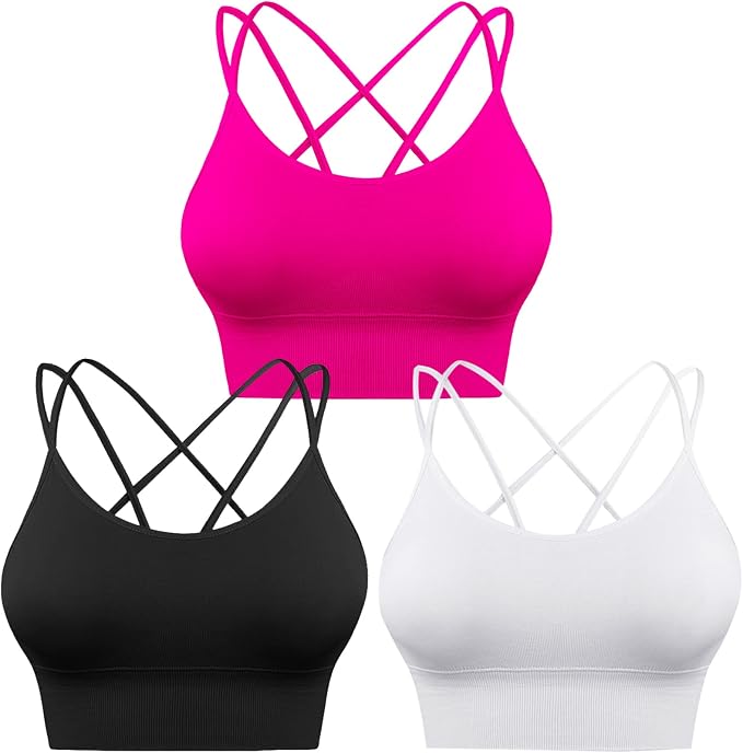 3 Pack-black+white+hot Pink