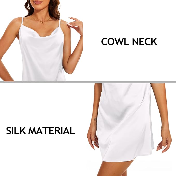 Cowl Neck-white