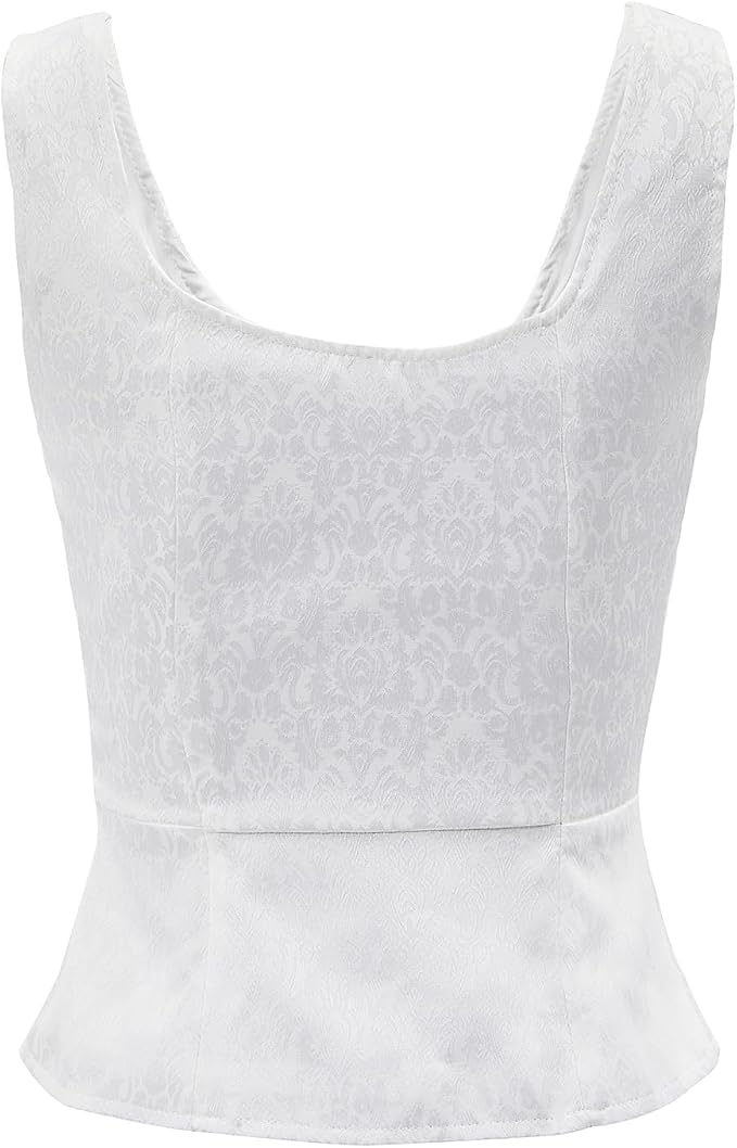 Jacquard White Corset