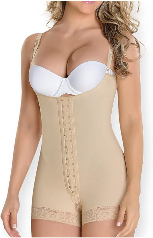 Beige-extra Short Bodysuit-0048