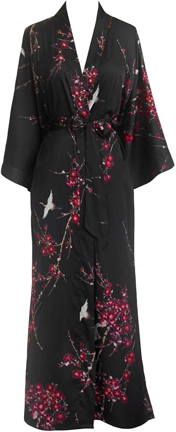 Cherry Blossom & Crane - Black