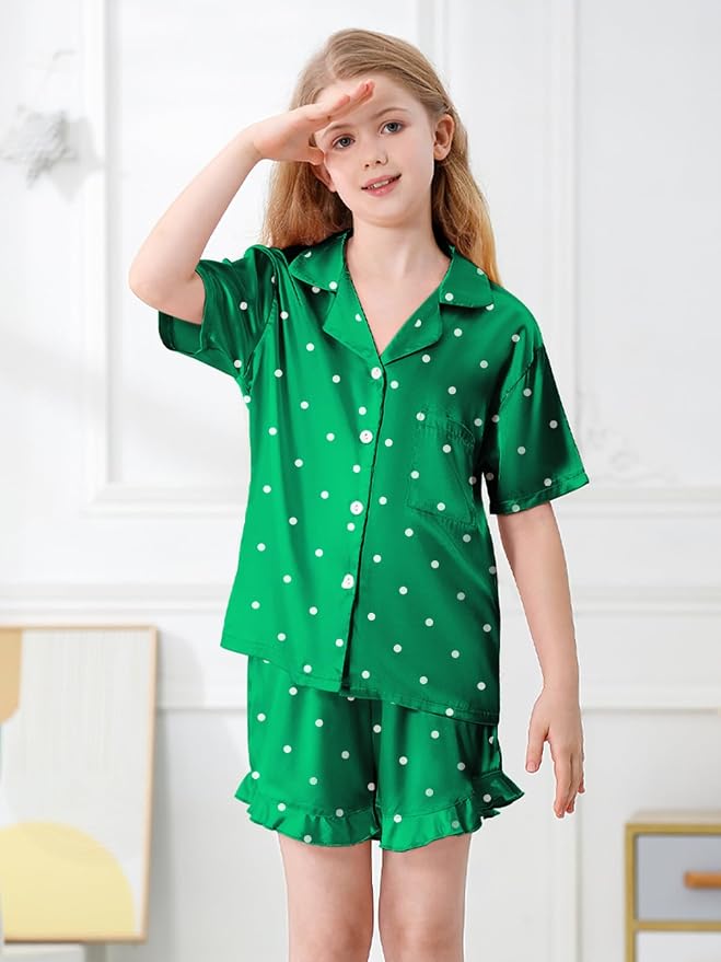 C Green Polka Dots