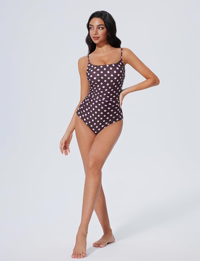 Brown/Pink Polka Dots