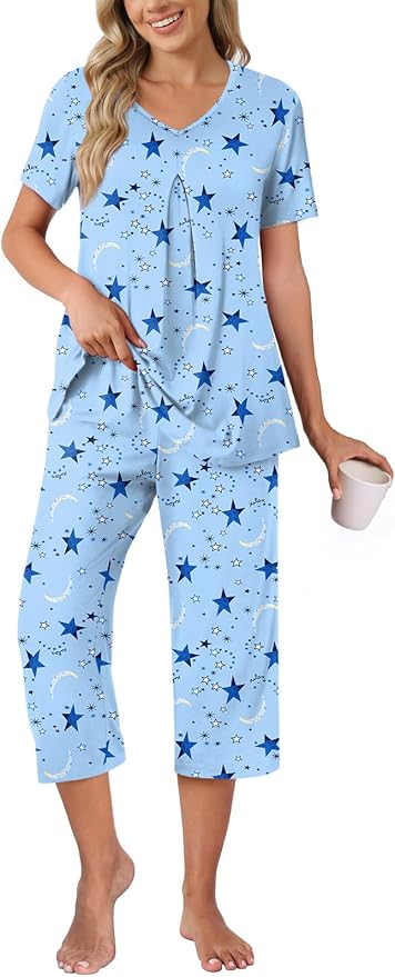 Pleated Blue Starry Moon