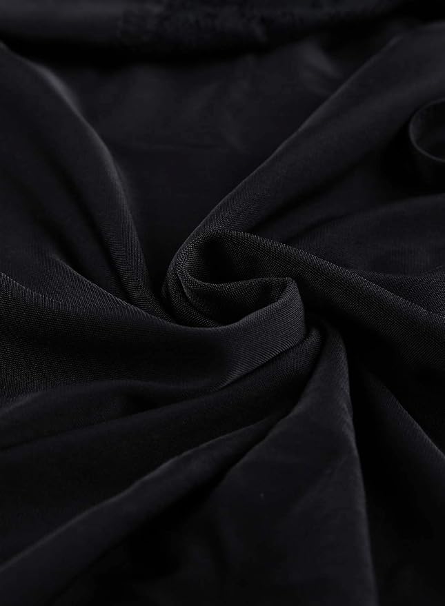 Solid Black With Satin Bow Detail