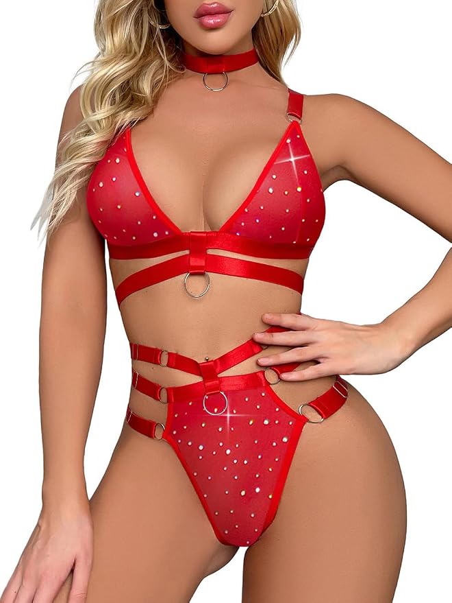 Mesh Red Sequin