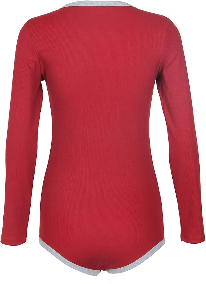 B-long Sleeve-wine&gray