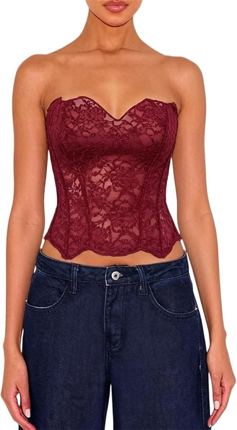 Lace Flower Burgundy