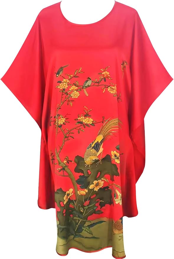 Flower and Bird Red
