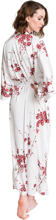 Cherry Blossom & Crane - White