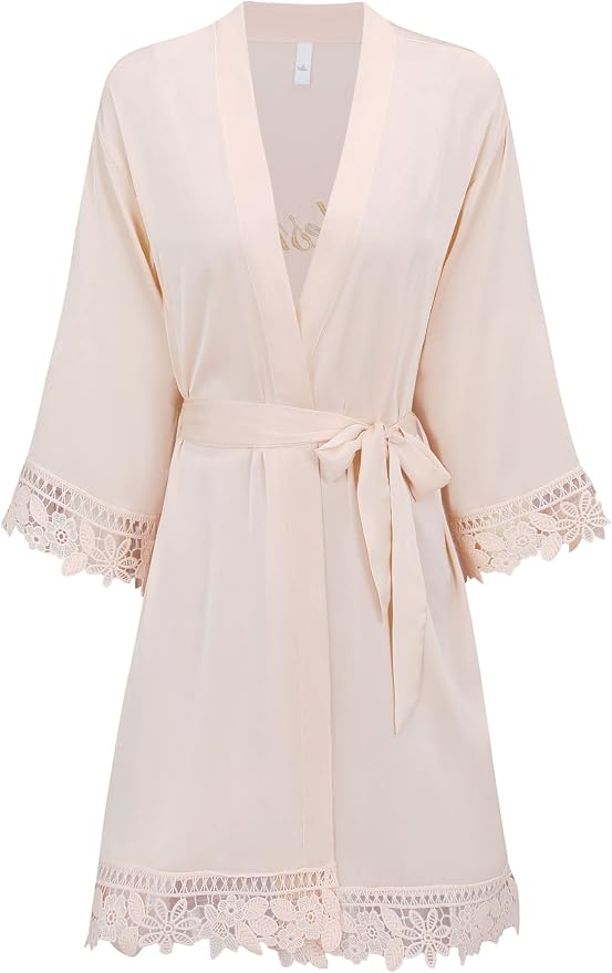 Bridesmaid-lace Champagne