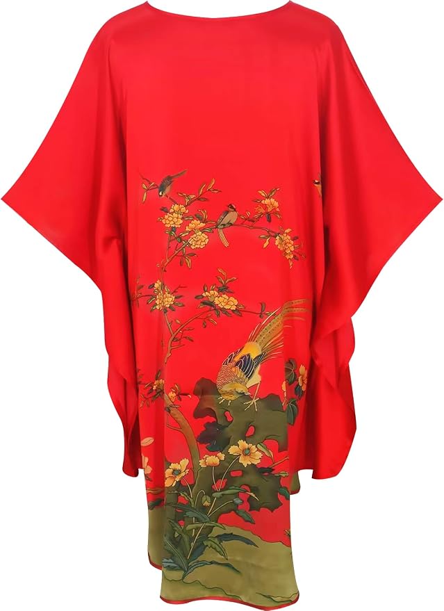 Flower and Bird Red