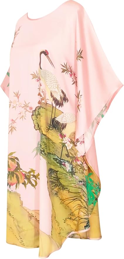 Crane Peach Blossom Painting - Pink
