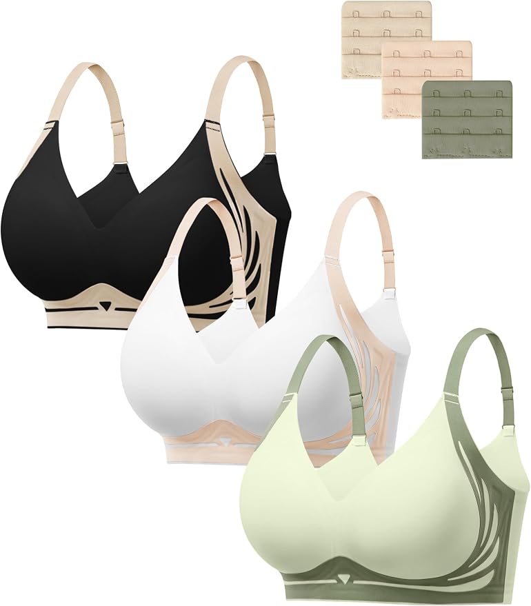 B: 3pack(black/Nude/Green)