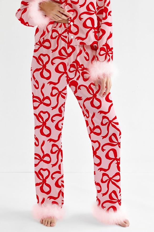 Bow Print Red