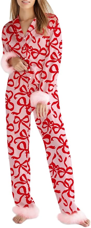Bow Print Red