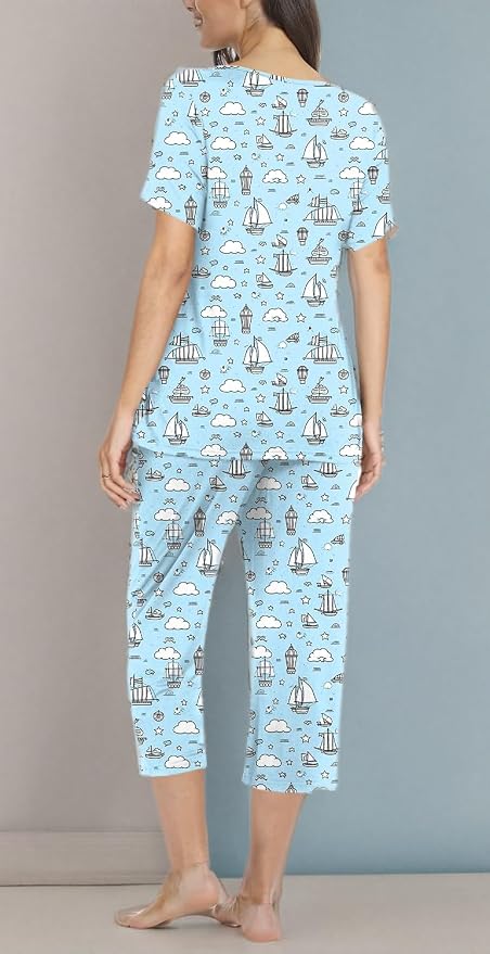 Lighe Blue Sailboat