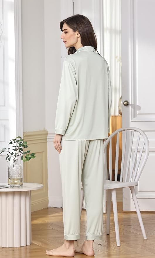 Sage With White Color Piping