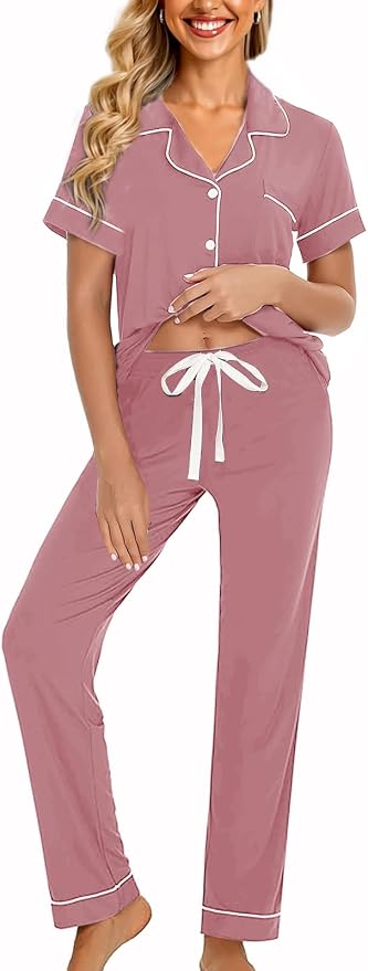 Dusty Rose With White Color Piping