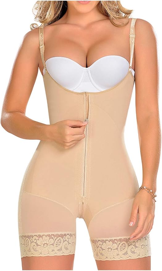 Beige-frontal Zipper Clousure-0768