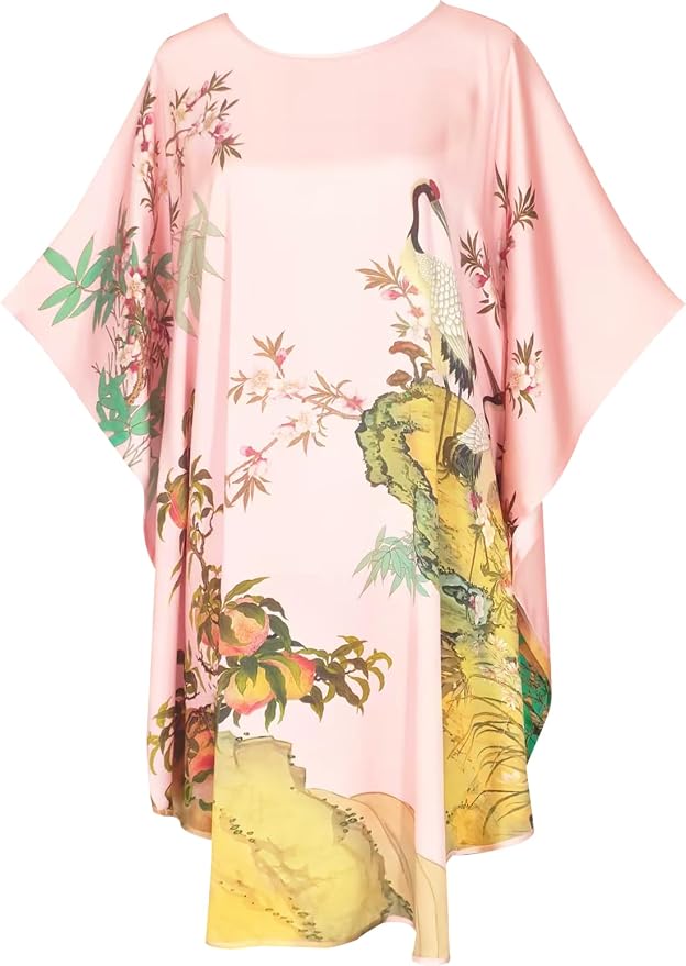 Crane Peach Blossom Painting - Pink