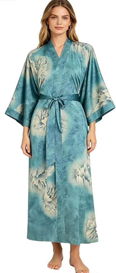 Pocket Cherry Blossoms - Blue Green