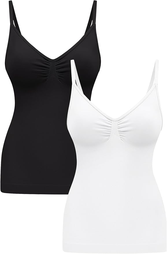 Ruched-black/White 2pk