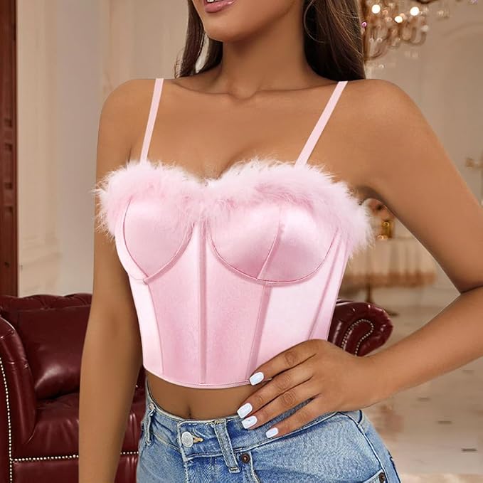 Feather Trim Pink